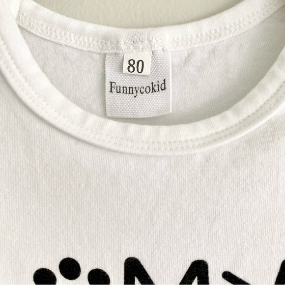 White Siblings Have Paws Dog-Themed Baby Onesie - Picture 2 of 3